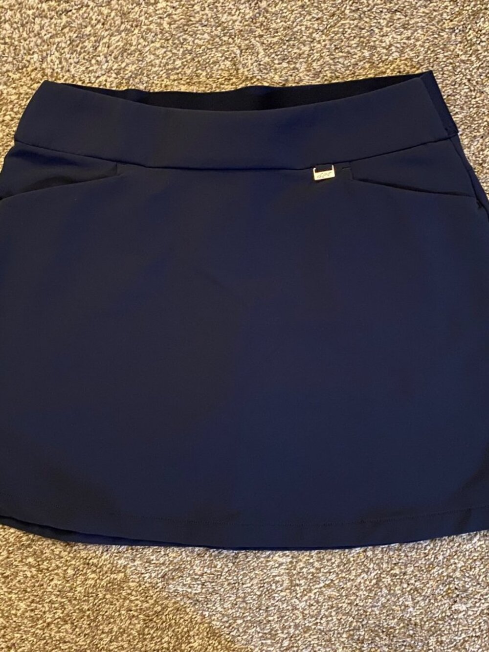Greg Norman Women's Stretch Lightweight Dark Blue Golf Skort 3 Pockets Size M